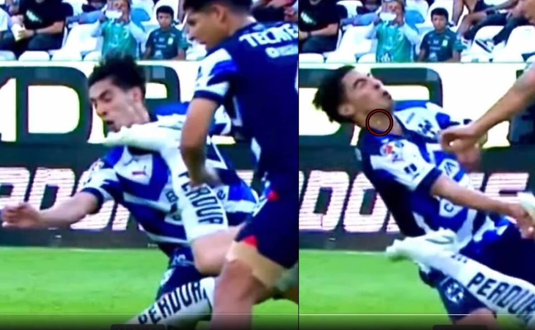 Erick Aguirre recibe un golpe en el rostro. FOTO: Especial