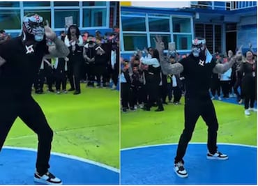 Penta Zero Miedo visitó su antigua primaria en Ecatepec; compartió un emotivo discurso con los alumnos