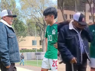 ¡Es más que futbol! Seleccionado viajó por primera vez a México y pudo conocer a su abuelo, quien rompió en llanto