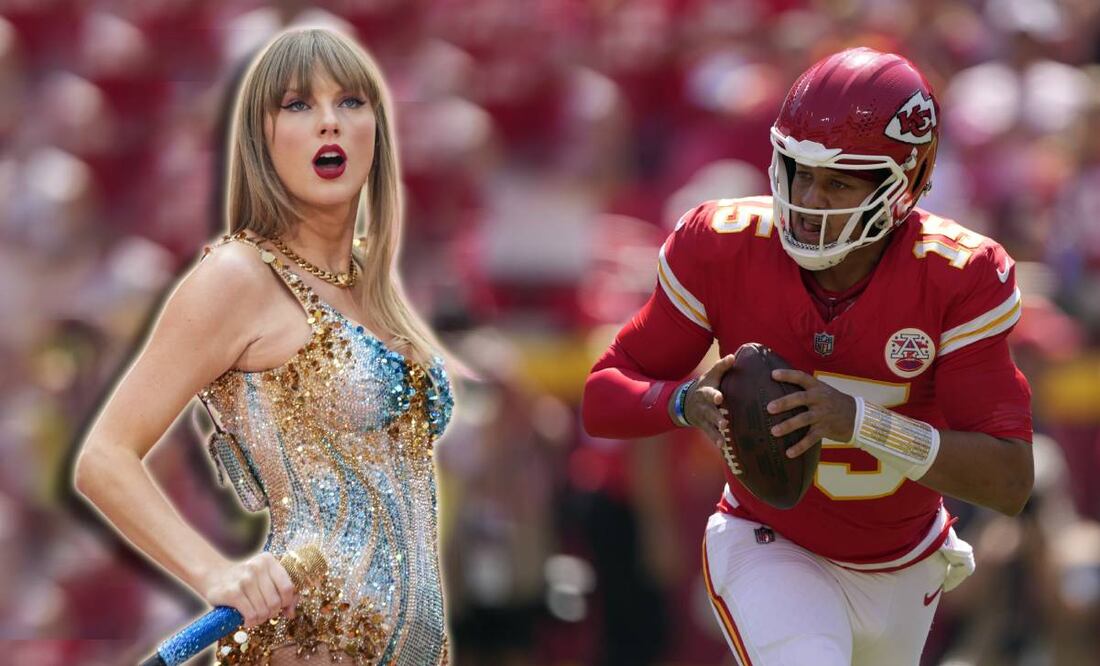 Taylor Swift y Patrick Mahomes. FOTOS: AP