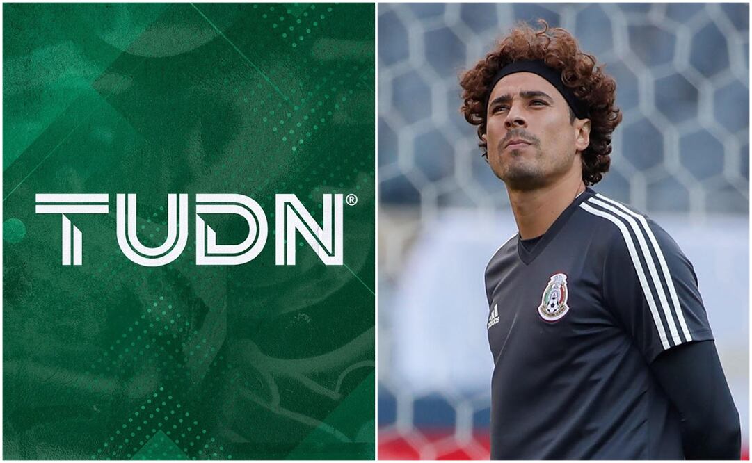 Logo TUDN y Guillermo Ochoa en un entrenamiento con Selección Mexicana / FOTO: Youtube e Imago7