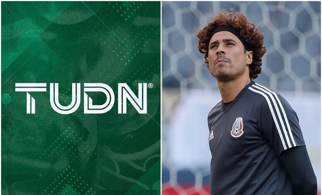 Logo TUDN y Guillermo Ochoa en un entrenamiento con Selección Mexicana / FOTO: Youtube e Imago7