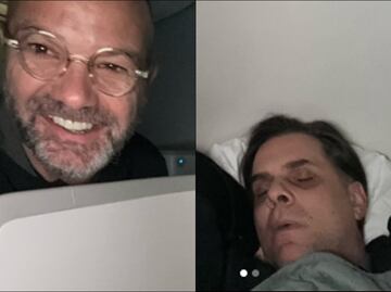 '¡Está muerto y no lo sabe!', Luis García exhibe a Christian Martinoli mientras duerme en el avión