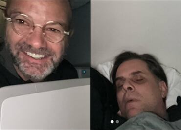 '¡Está muerto y no lo sabe!', Luis García exhibe a Christian Martinoli mientras duerme en el avión