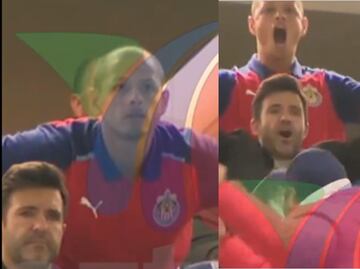 Chicharito Hernández festejó eufóricamente el gol del triunfo de Chivas sobre Toluca