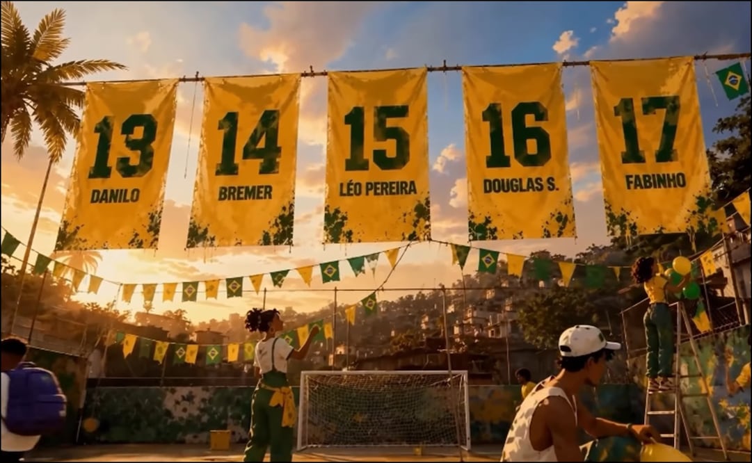 Con un video animado, la Verdeamarela presentó los números de sus seleccionados para el Mundial 2026. FOTO: @brasil