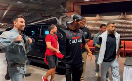 Lionel Messi, Luis Suárez, Jordi Alba y Sergio Busquets fueron a ver el juego 4 entre Heat y Celtics