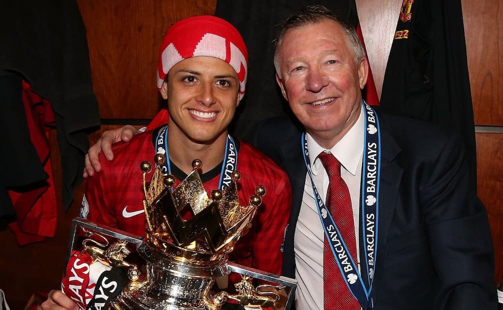 Javier Hernández y Sir Alex Ferguson con el Manchester United / FOTO: Manchester United