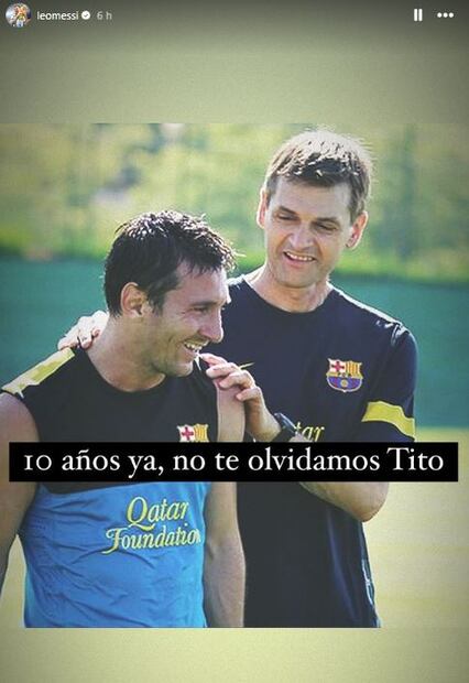 Lionel Messi y Tito Vilanova - Foto: @leomessi en Instagram