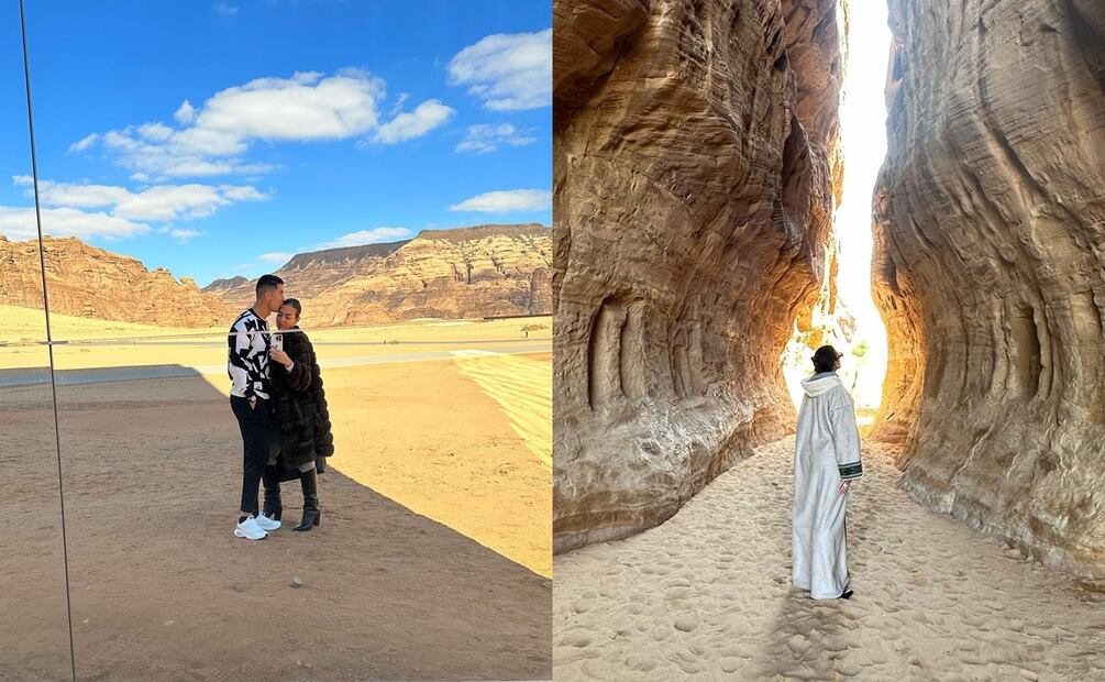 Georgina Rodríguez y Cristiano Ronaldo. Fuente: Instagram @georginagio