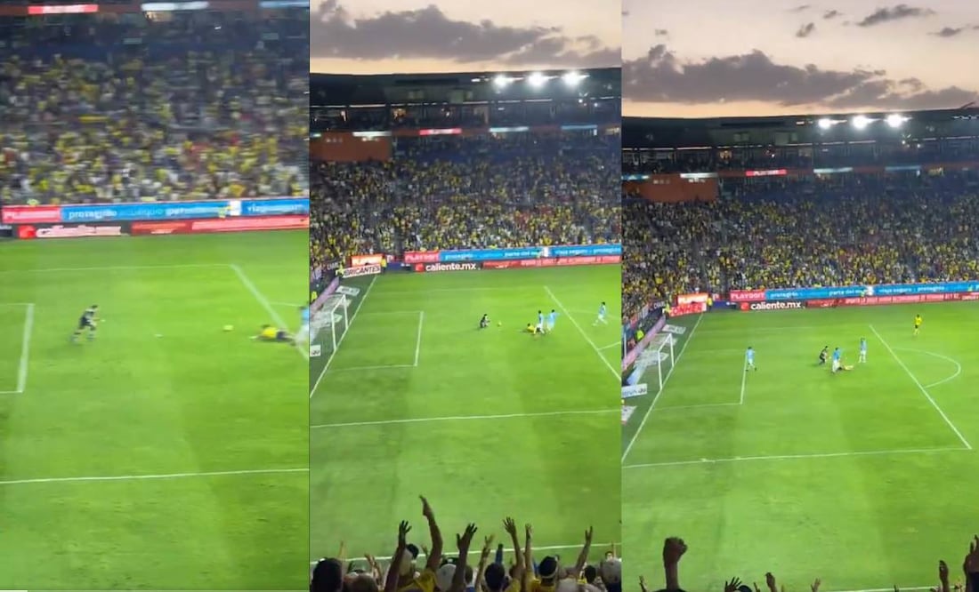 Un jugador del América fue derribado en los linderos del área por dos defensas del Pachuca y pedían que se marcara penalti. Foto: Especial