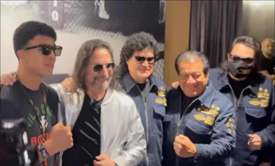 Jaime Munguía recibió la sorpresiva visita de Los Bukis en Las Vegas / FOTO: Arturo Sanguino