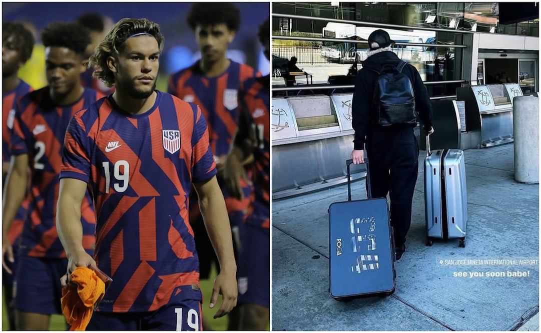 Cade Cowell en el aeropuerto - Foto: Imago7 / Especial