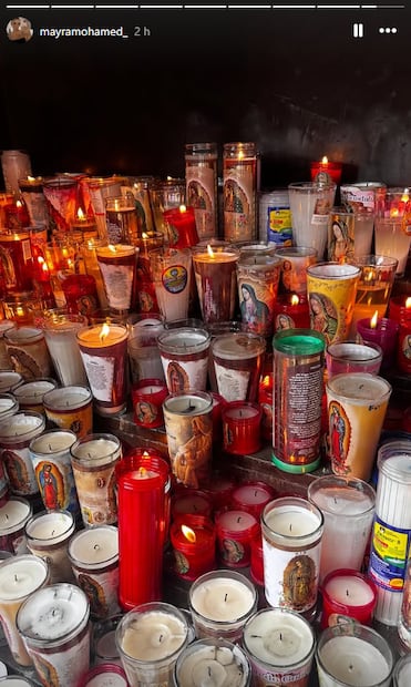 El Turco Mohamed y su hija Mayra en la Basílica de Guadalupe