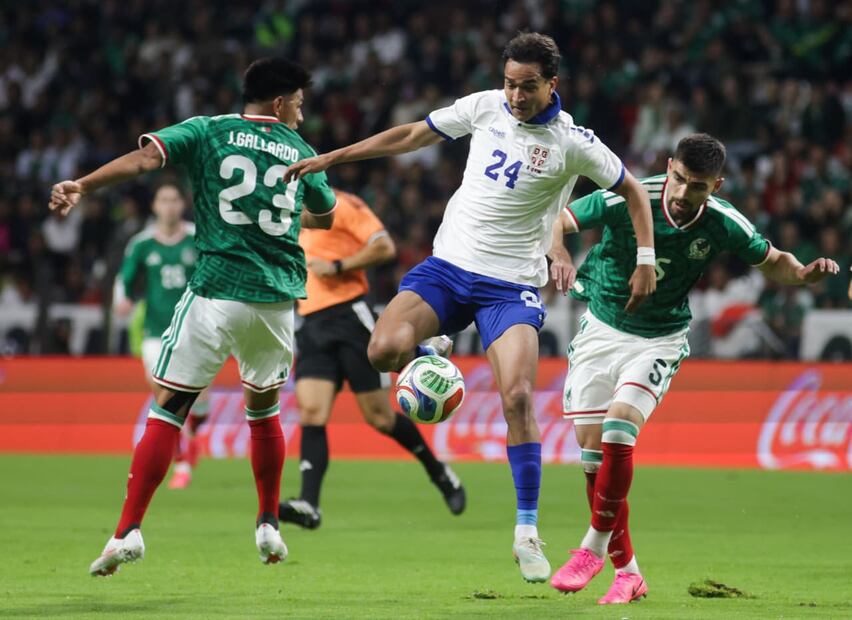 México y Serbia, durante el último partido de preparación de la Selección Mexicana para el Mundial de 2026 - Foto: Imago7