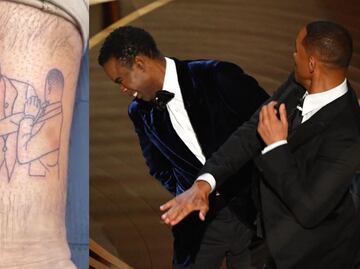 Hombre se hace tatuaje de la bofetada de Will Smith a Chris Rock