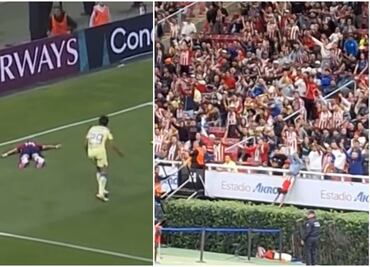 ¿Como Chicharito? Aficionado de Chivas cayó desde la grada del Akron y se volvió viral