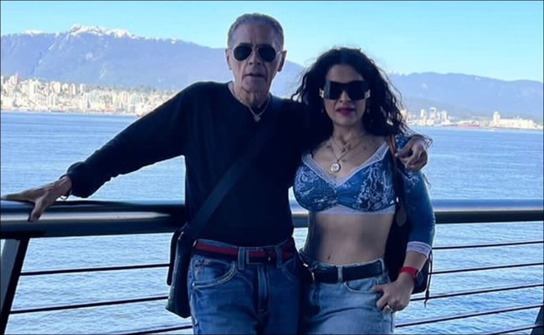 Lalo Trelles y su pareja Lorena Cid posan juntos durante un viaje. FOTO: @lalotrelles