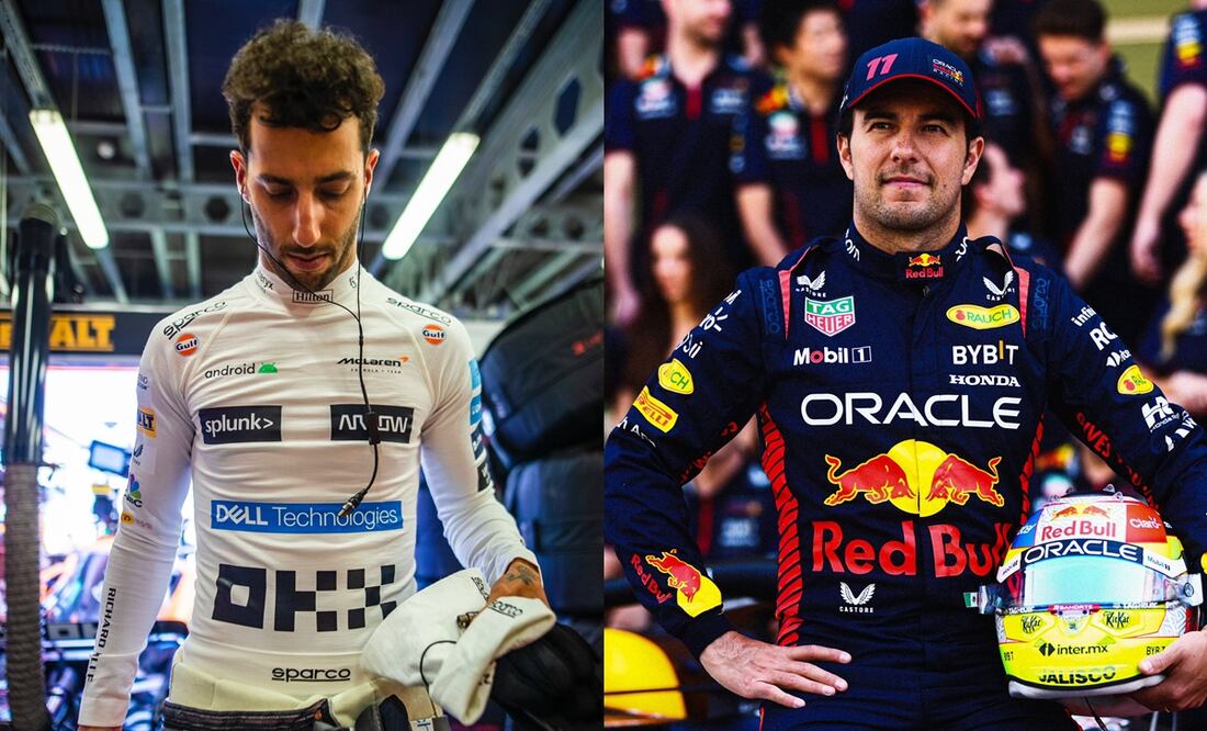 Daniel Ricciardo y Checo Pérez - Foto: Especial