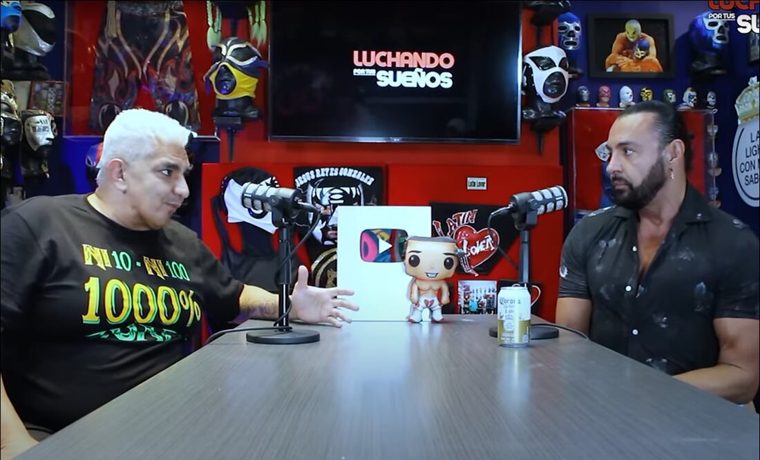 Shocker charla con Latin Lover en su podcast 'Luchando por tus sueños'. FOTO: Captura