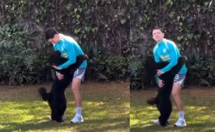 Álvaro Fidalgo tuvo en reencuentro muy emotivo; el español le dio un gran abrazo a su lomito después de regresar de vacaciones