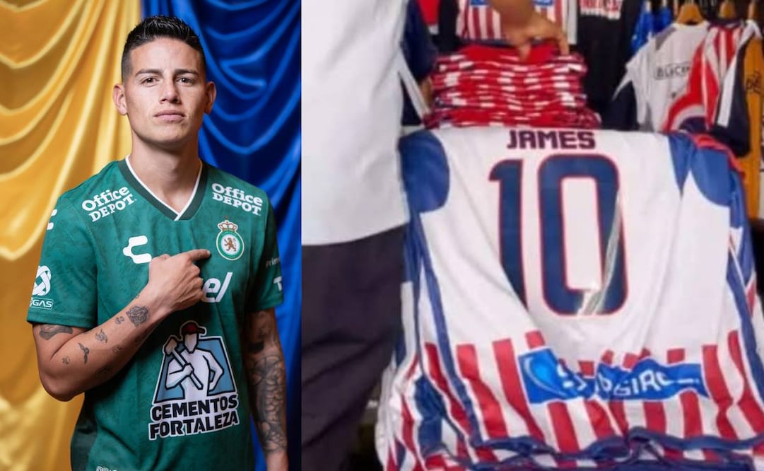 Un aficionado se quedó con 100 playera del Junior de Barranquilla con el nombre y número de James Rodríguez. Foto: Especial