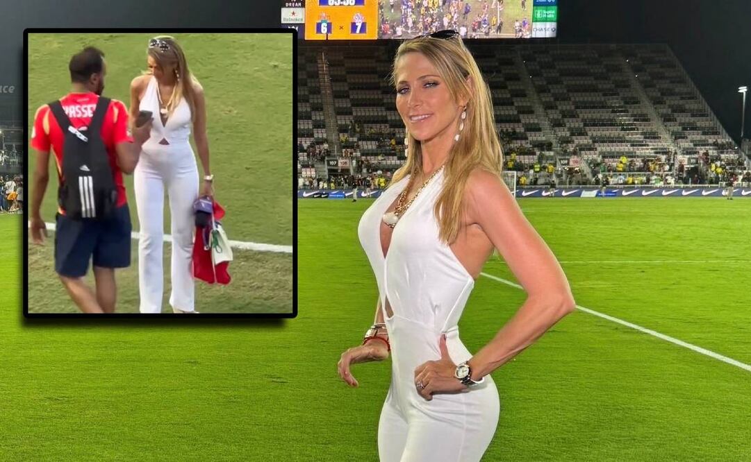 Inés Sainz recibió una petición que la sorprendió en plena cobertura de un partido. Foto: Especial