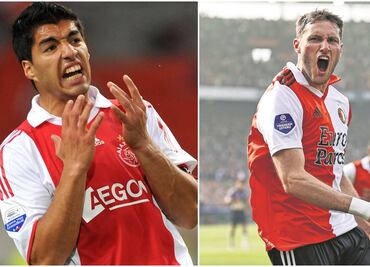 Santi Giménez a tiro de récord de Luis Suárez en la Eredivisie