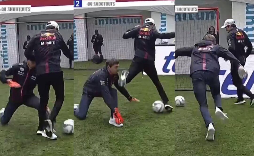 Checo Pérez dejó en el piso a Max Verstappen con un soberbio recorte. Foto: Especial