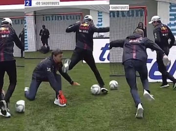 VIDEO: Checo Pérez humilló a Max Verstappen durante una cascarita previo al GP de México