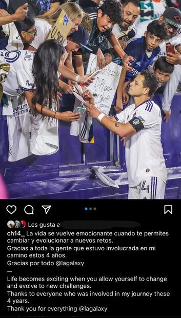 Javier Hernández se despide del LA Galaxy / Foto: Especiales