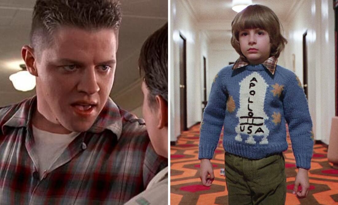 Thomas F. Wilson en "Back to the Future" 1985-1990 y Danny Lloyd en la película "The Shining" de 1980