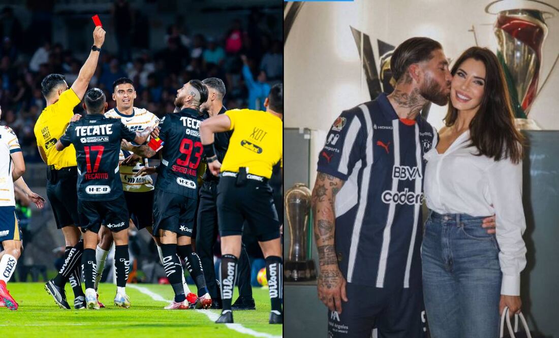 Sergio Ramos recibió una tarjeta roja en el partido ante los Pumas en CU. FOTO: Imago7