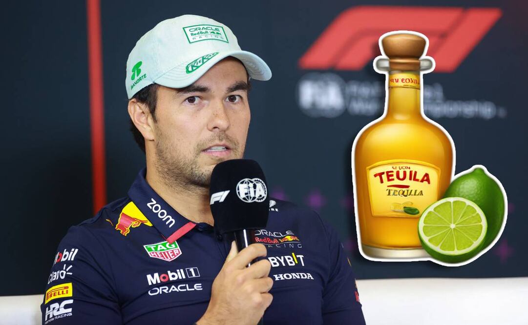 Checo Pérez regaló tequila a los trabajadores de Red Bull Racing. Foto: Imago7