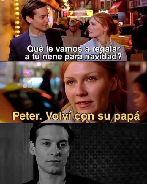 La escena original del meme de Mary Jane rechazando a Peter Parker