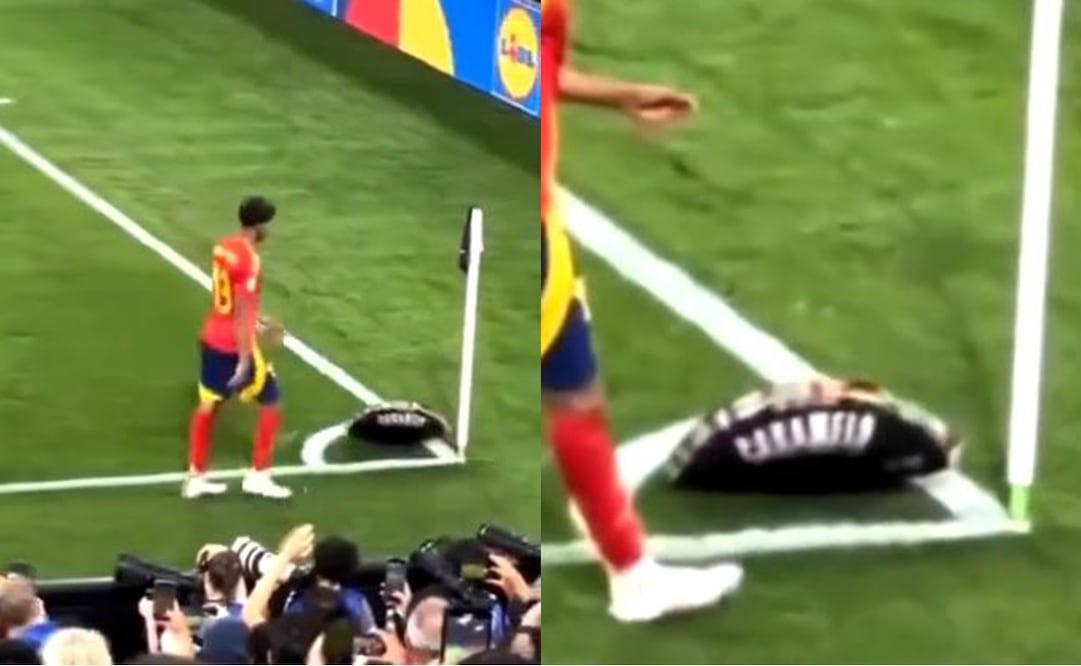 "Caramelo" le lanza su sombrero a Lamine Yamal - Foto: Especial