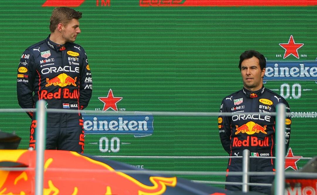 Checo Pérez se resigna a ser segundo lugar detrás de Verstappen. Foto: Imago7