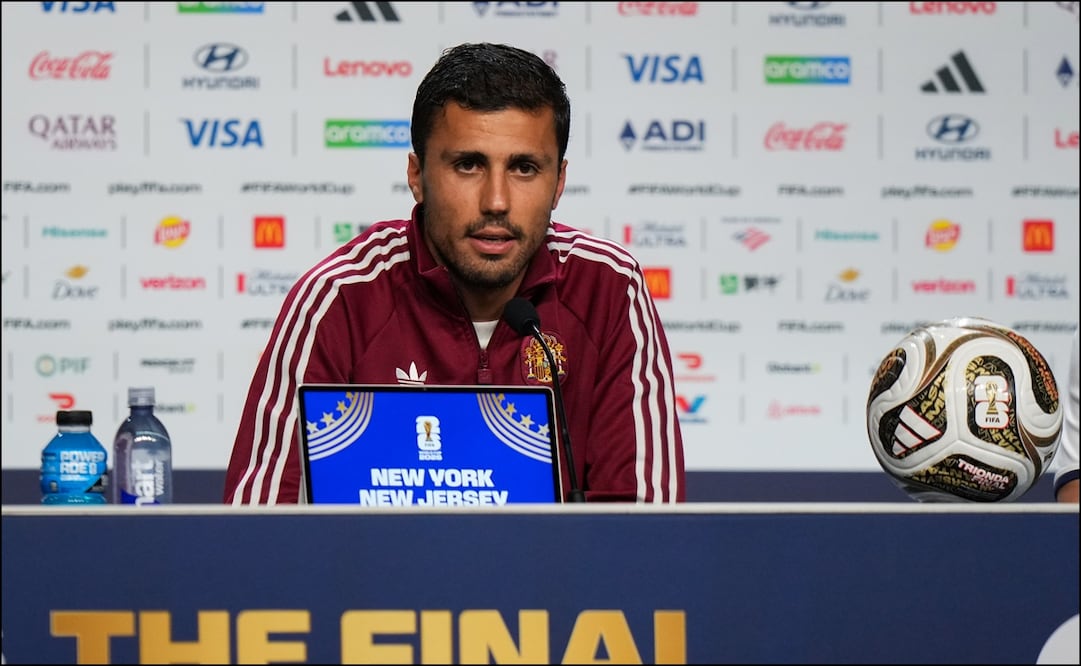Rodri habló en conferencia de prensa previo a la Final de la Copa del Mundo 2026. FOTO: AP