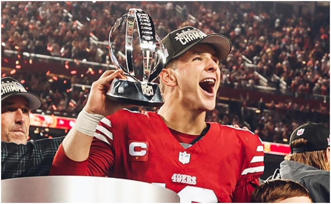 Brock Purdy con el campeonato de la Conferencia Nacional / FOTO: Instagram @49ers