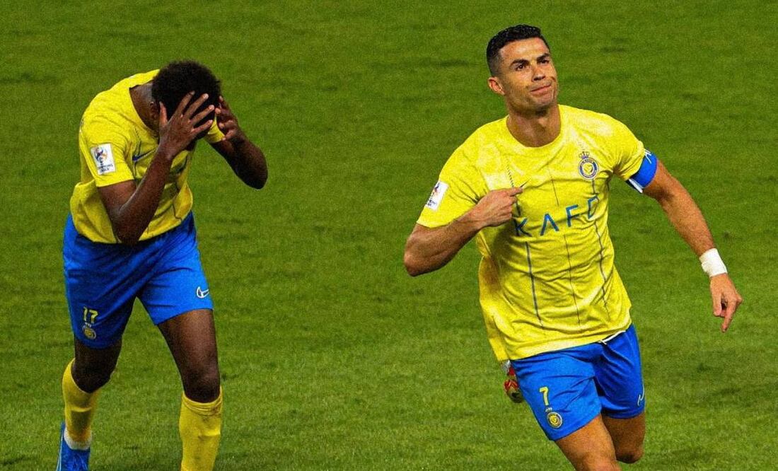 Cristiano Ronaldo marcó doblete con el Al Nassr en la Champions League de Asia. Foto: @alnassrfc
