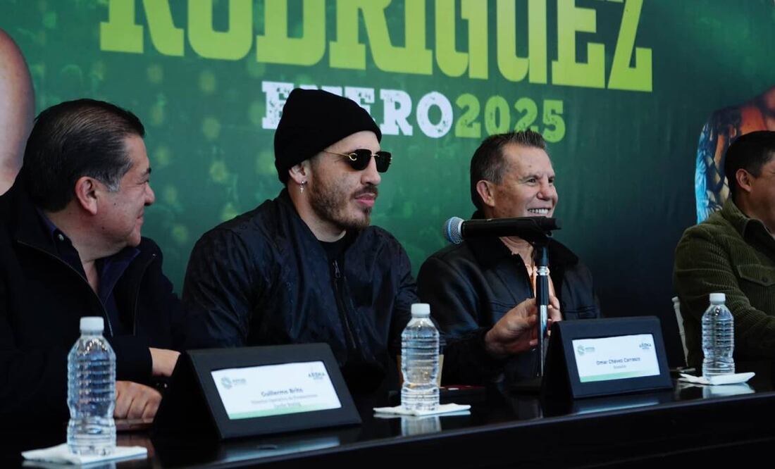 Julio César Chávez se robó el show en la conferencia de prensa de la pelea de Omar Chávez contra el Chino Rodríguez. Foto: Zanfer