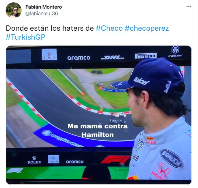 "Checo" Pérez se vuelve a subir al podio, aquí los mejores memes