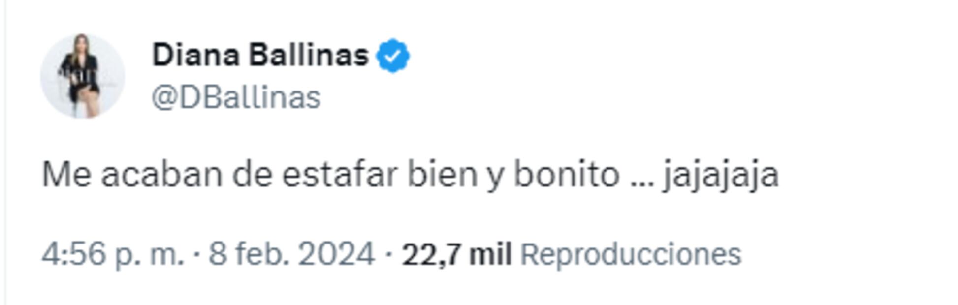 Tweet Diana Ballinas
