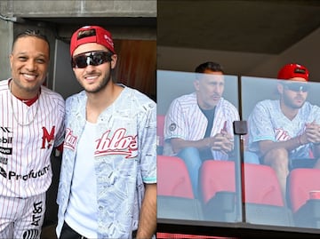 Santiago y Chaco Giménez visitaron a los Diablos Rojos del México en el Estadio Alfredo Harp Helú