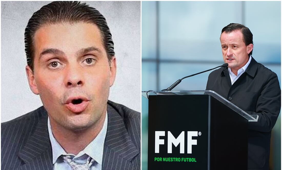 Christian Martinoli en un programa de TV y Mikel Arriola en instalaciones de la FMF / FOTOS: Captura e Imago7