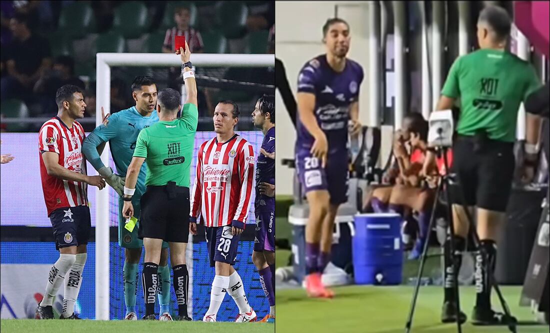 Rodolfo Pizarro acusó a 'Tala' Rangel provocando su expulsión. FOTOS: Imago7 / Captura