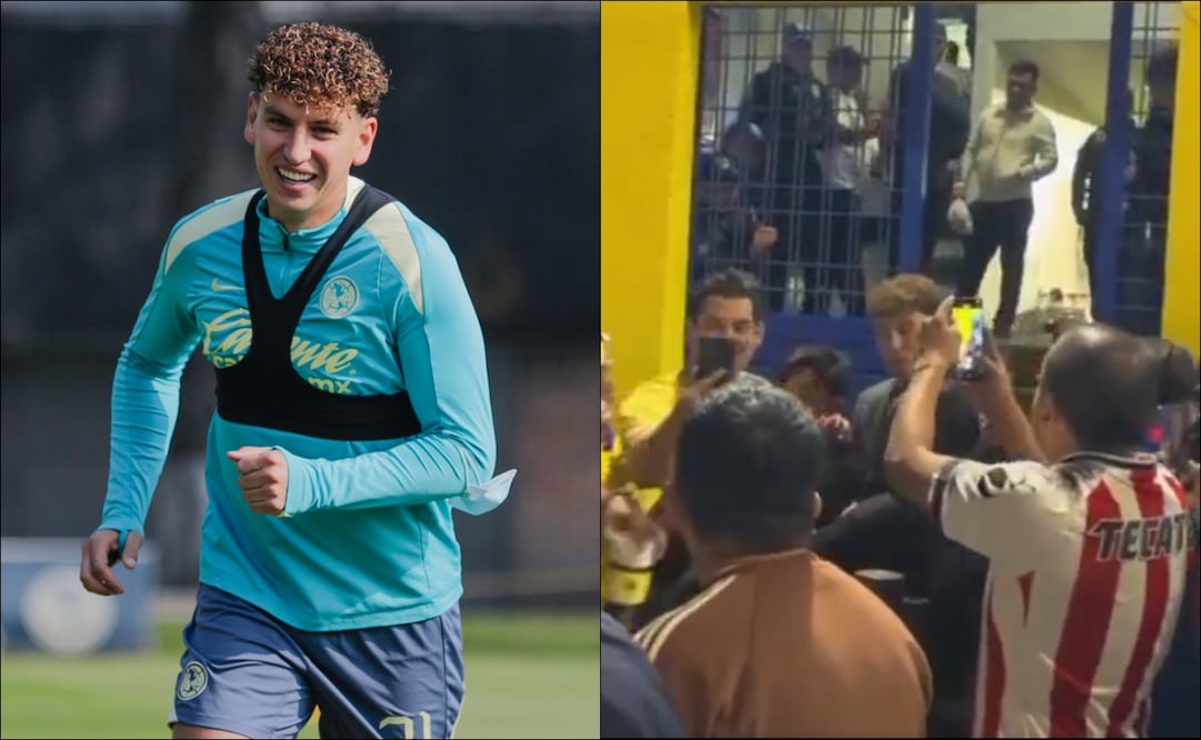 Igor Lichnovsky tuvo un momento complicado al salir del Estadio Ciudad de los Deportes. FOTO: @clubamerica / Captura