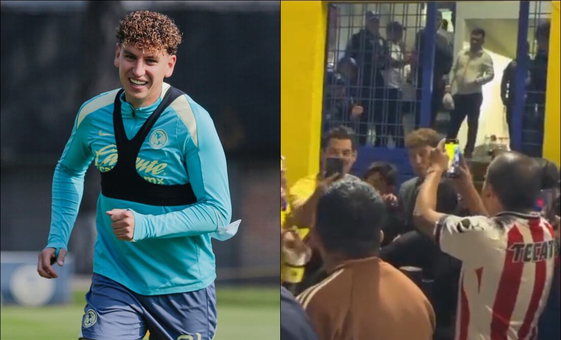 Igor Lichnovsky tuvo un momento complicado al salir del Estadio Ciudad de los Deportes. FOTO: @clubamerica / Captura