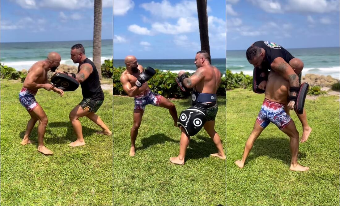 Yassine Cheuko realiza un feroz entrenamiento en Miami. FOTOS: Capturas