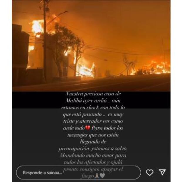 Este fue el mensaje compartido por la esposa de Carlos Vela en sus redes sociales. FOTO: Especial